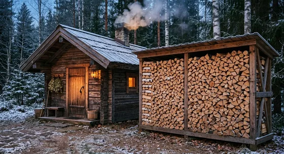 Укладка дров в Солнечногорске, переулок Лагерный, 8